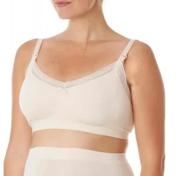 Brassière d'allaitement rose Cache Coeur Lingerie en viscose