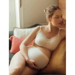 Brassière d'allaitement rose Cache Coeur Lingerie en viscose