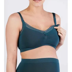 Brassière d'allaitement verte Cache-Cœur Lingerie en viscose