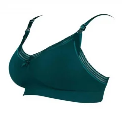 Brassière d'allaitement verte Cache-Cœur Lingerie en viscose