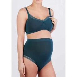 Brassière d'allaitement verte Cache-Cœur Lingerie en viscose