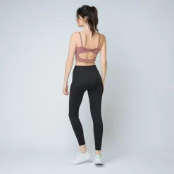 Brassière de sport dos croisé Femme rose en nylon