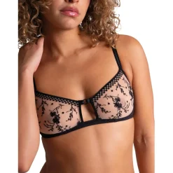 Brassière en tulle - Noir/Or