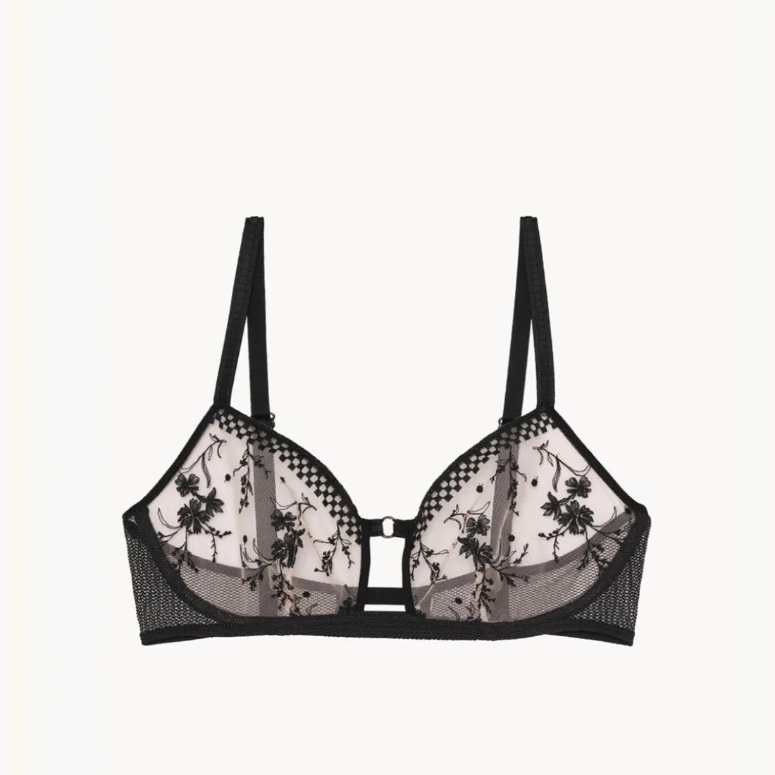 Brassière en tulle - Noir/Or
