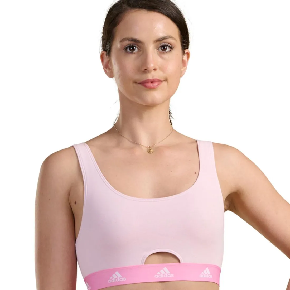 Brassière femme Active Comfort Adidas Sport rose en coton