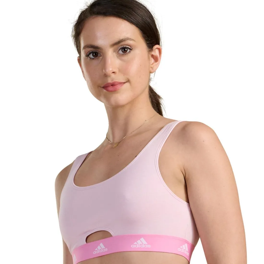 Brassière femme Active Comfort Adidas Sport rose en coton