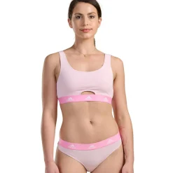 Brassière femme Active Comfort Adidas Sport rose en coton