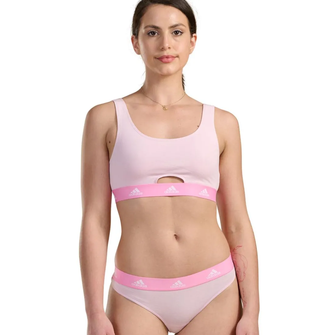 Brassière femme Active Comfort Adidas Sport rose en coton