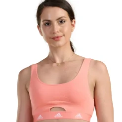Brassière femme Active Comfort Adidas Sport orange en coton