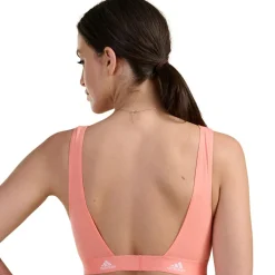 Brassière femme Active Comfort Adidas Sport orange en coton