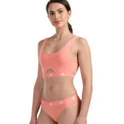 Brassière femme Active Comfort Adidas Sport orange en coton