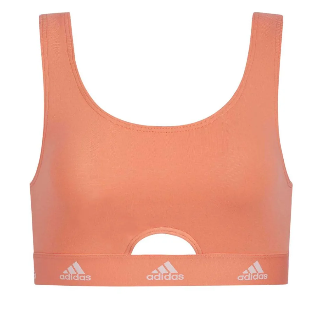 Brassière femme Active Comfort Adidas Sport orange en coton