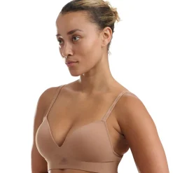 Brassière femme échancré Active Seamless Adidas Sport - beige