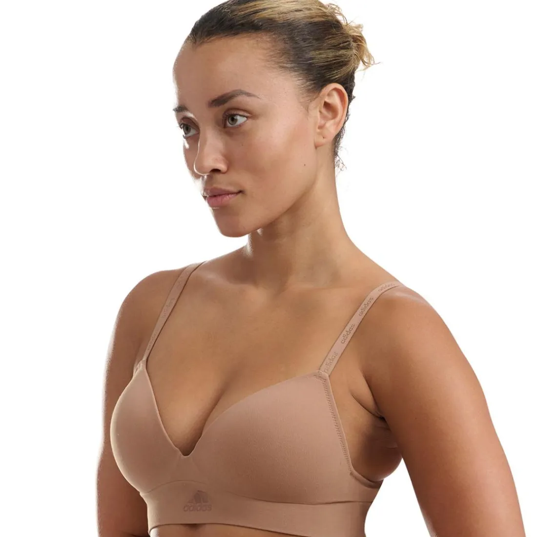 Brassière femme échancré Active Seamless Adidas Sport - beige