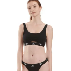 Brassière femme Coton Logo Adidas noir