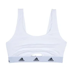 Brassière femme Coton Logo Adidas blanc