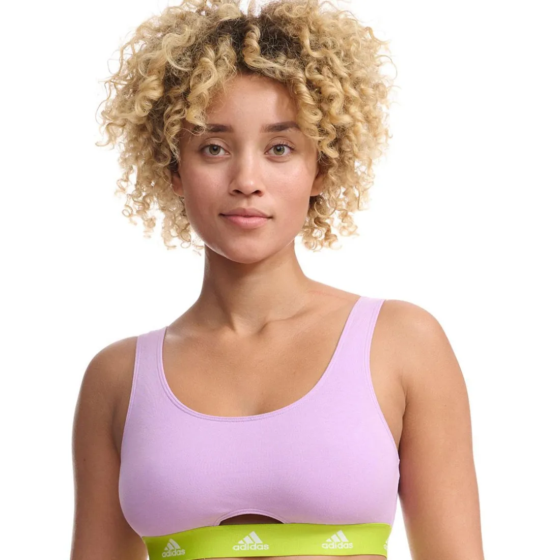 Brassière femme Coton Logo Adidas rose