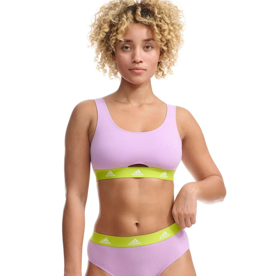Brassière femme Coton Logo Adidas rose