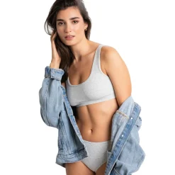 Brassière Kate gris en coton