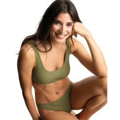 Brassière Kate vert en coton