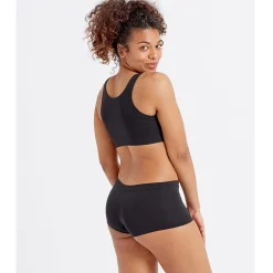 Brassière noire sans armatures à bretelles larges