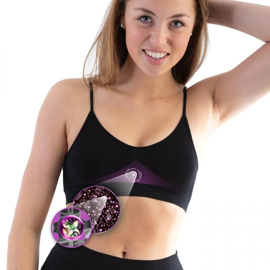 Brassière Raffermissante Confort Fines Bretelles Noire Lytess