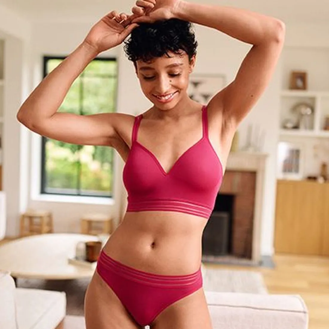 Brassière sans armatures - Rouge