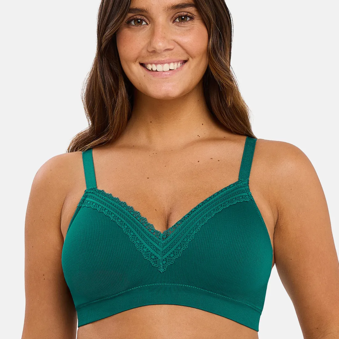 Brassière sans armatures Agathe Vert Emeraude