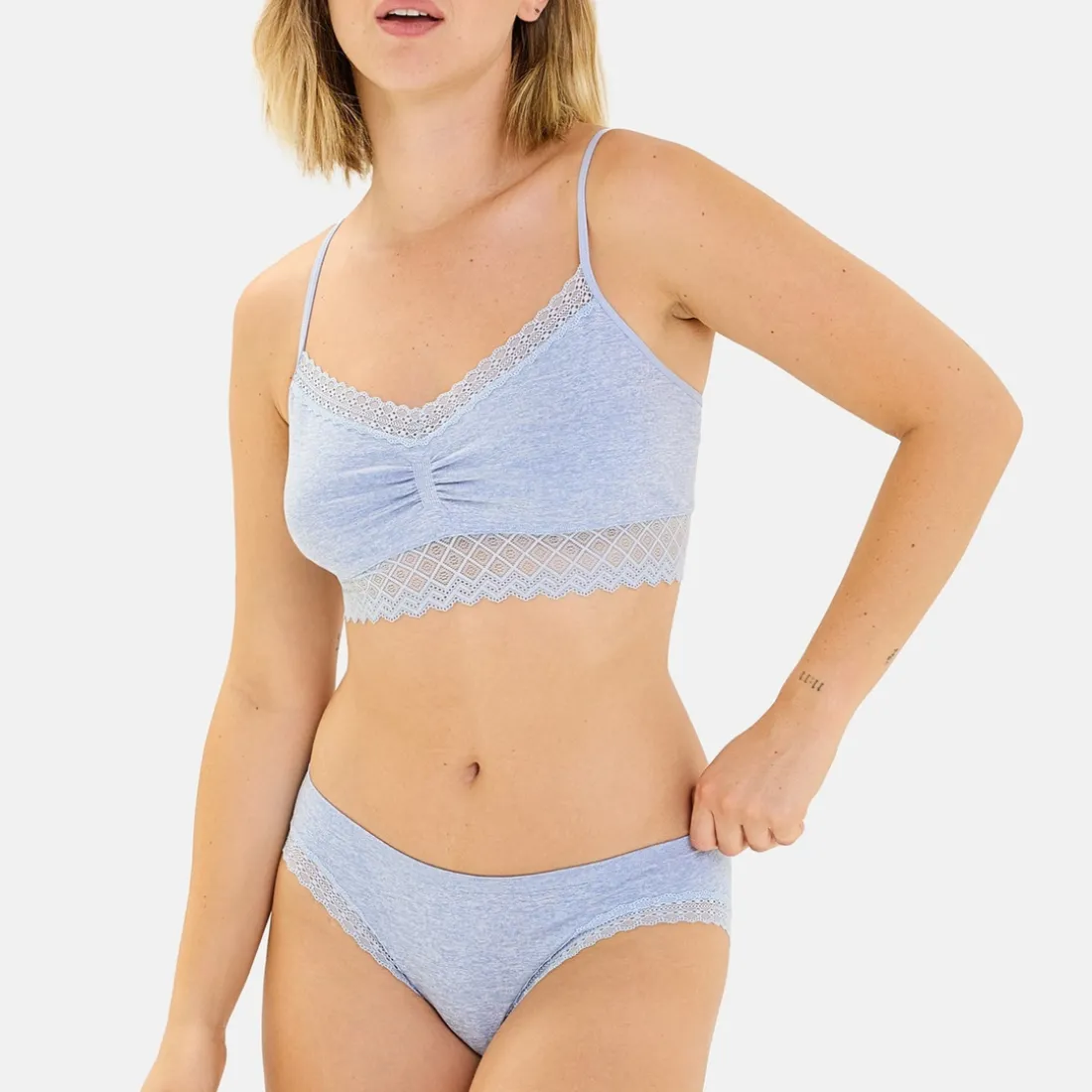 Brassière sans armatures Bleu Persan Chiné