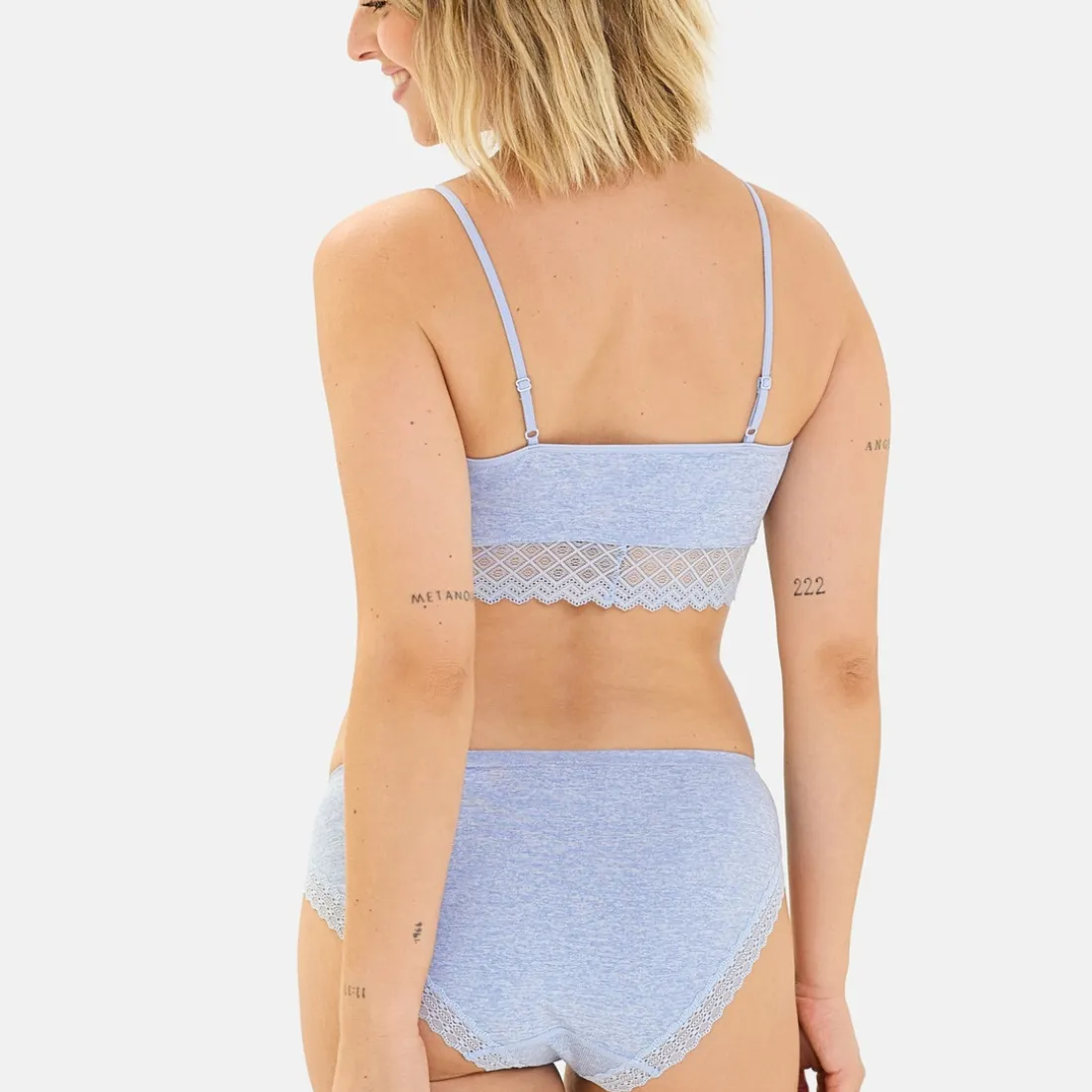 Brassière sans armatures Bleu Persan Chiné