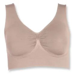 Brassière sans armatures gainante beige