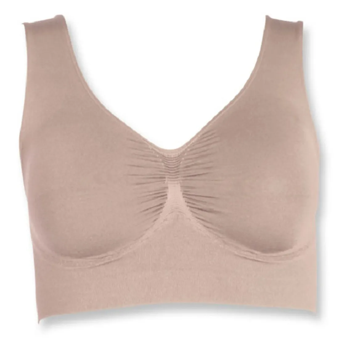 Brassière sans armatures gainante beige