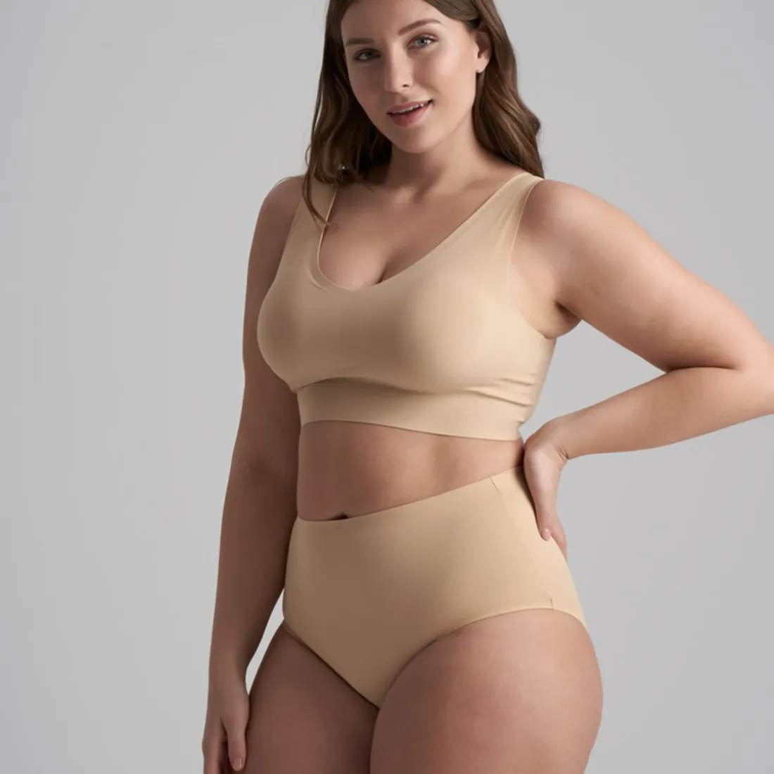 Brassière sans armatures invisible - Beige Bye Bra à col V