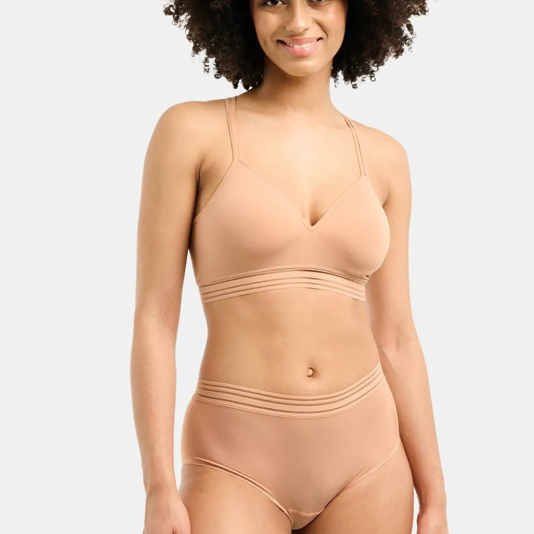 Brassière sans coques et armatures - Beige