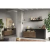 Buffet 1 porte 3 tiroirs en panneaux de particules marron
