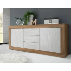 Buffet 2 portes 3 tiroirs en panneaux de particules