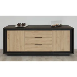 Buffet 2 portes et 3 tiroirs Lava chene