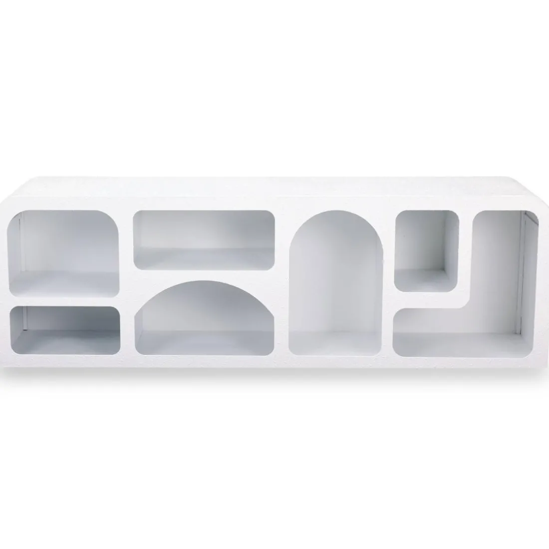 Buffet bas Navalor design arches style troglodyte Blanc