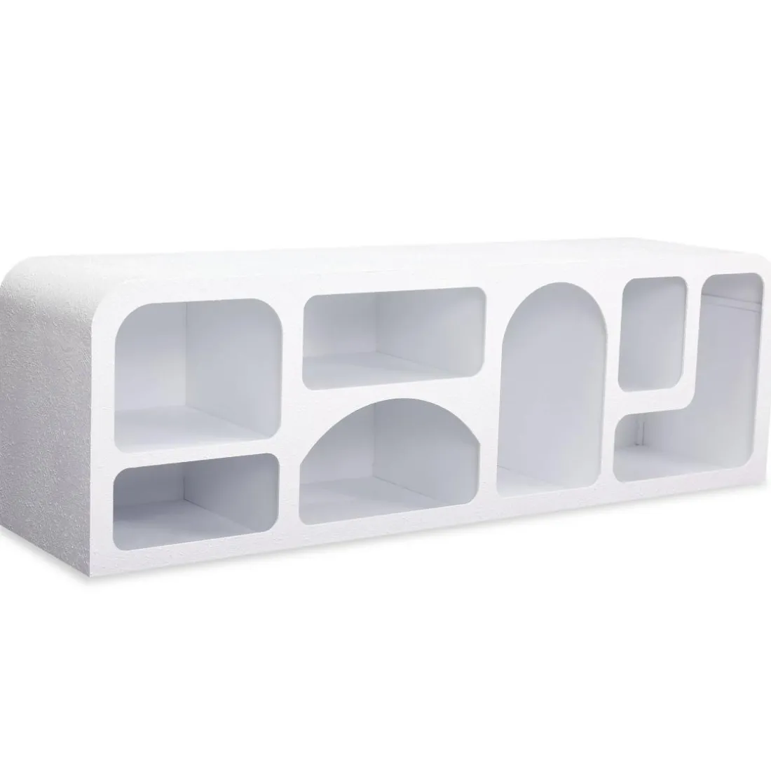 Buffet bas Navalor design arches style troglodyte Blanc