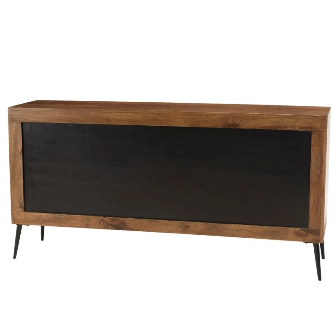 Buffet bois 3 portes symétriques pieds métal KIARA