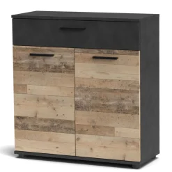 Buffet gain de place style industriel Bernardo Chêne clair