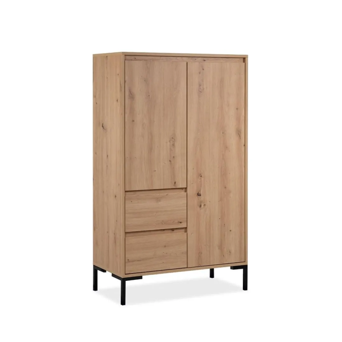 Buffet Haut 2 Portes 2 Tiroirs et 2 étagères PLOCK