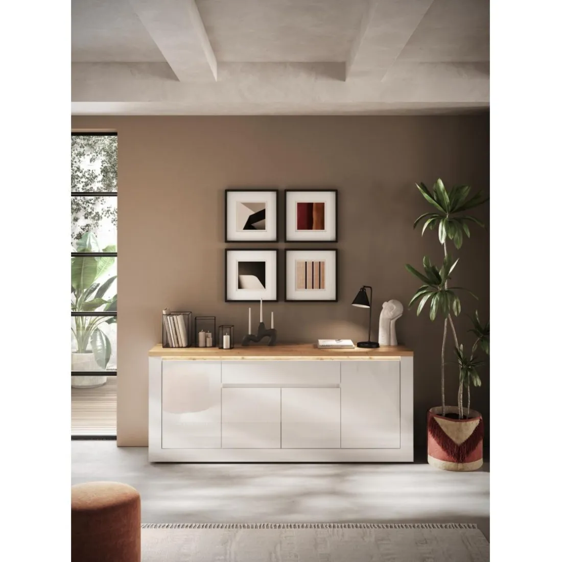 Buffet SAVONA Blanc style contemporain