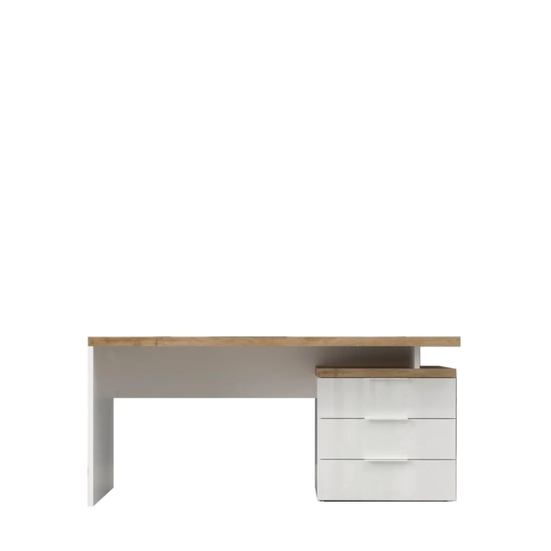 Bureau avec 3 tiroirs poigné en métal EASY