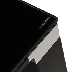 Bureau d'angle design 'XLINE' en verre noir