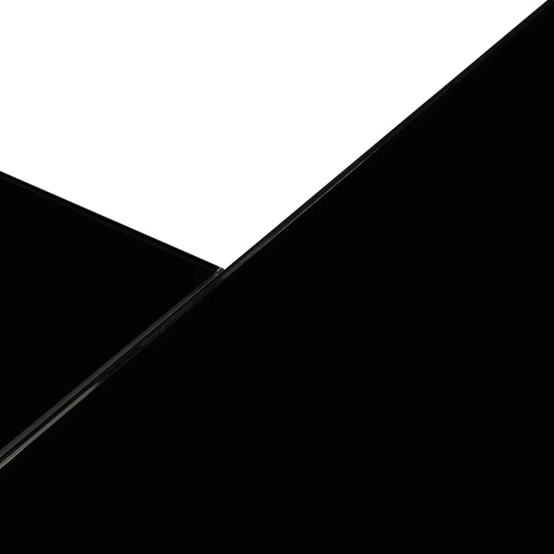 Bureau d'angle design 'XLINE' en verre noir