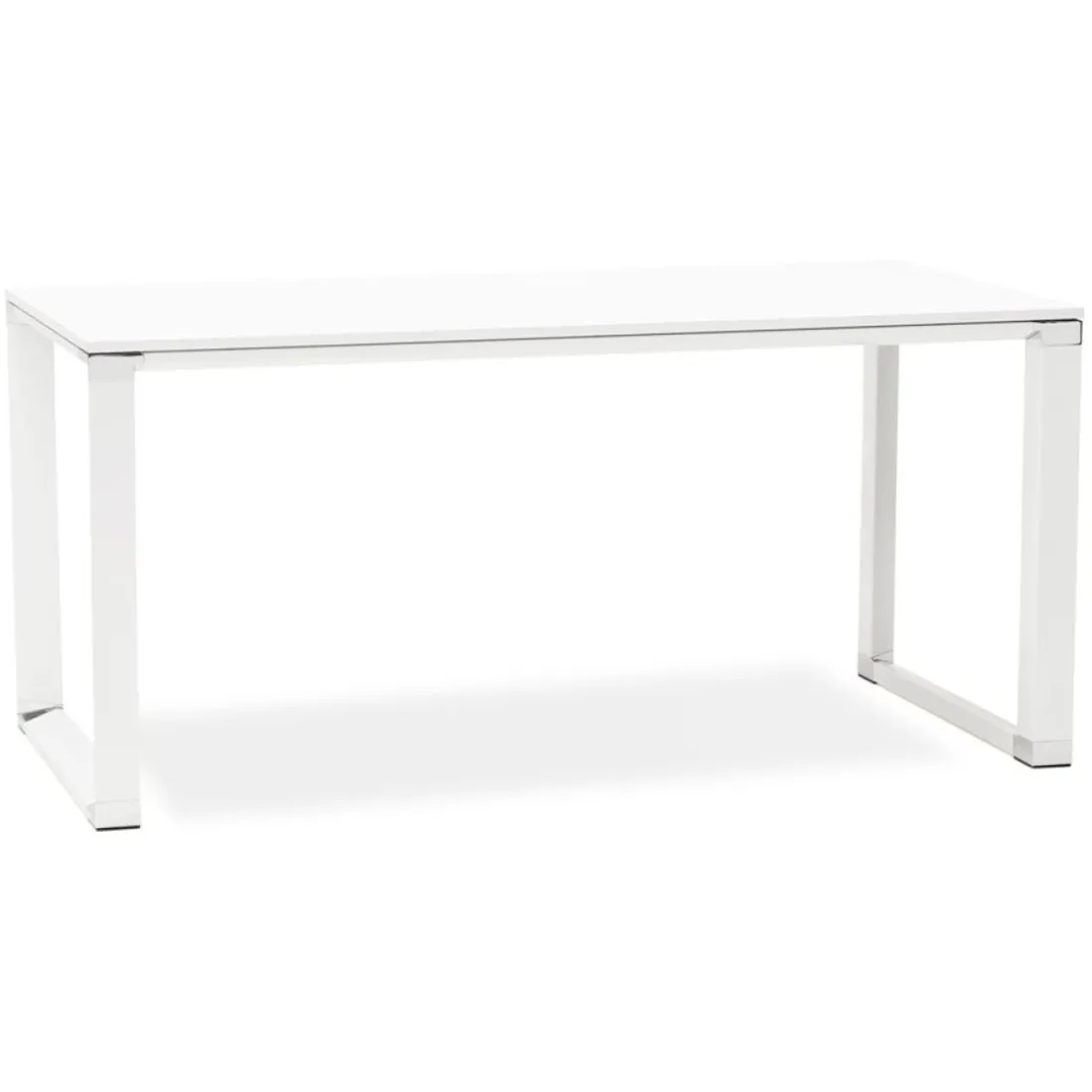 Bureau de direction droit design 'XLINE' en bois blanc