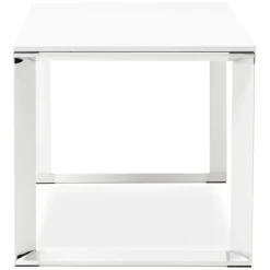 Bureau de direction droit design 'XLINE' en bois blanc