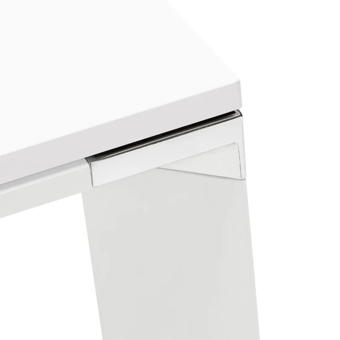 Bureau de direction droit design 'XLINE' en bois blanc