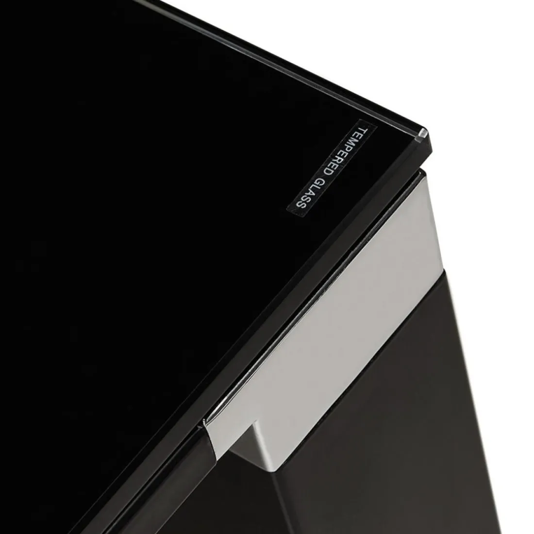 Bureau de direction droit design 'XLINE' en verre noir